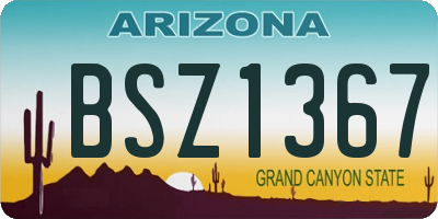 AZ license plate BSZ1367