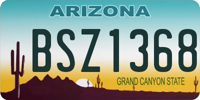 AZ license plate BSZ1368