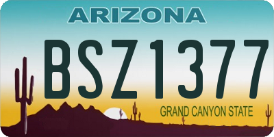 AZ license plate BSZ1377