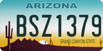 AZ license plate BSZ1379