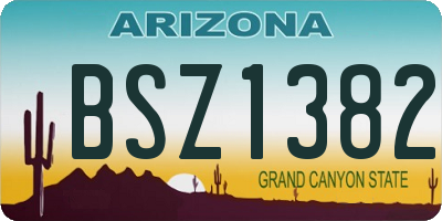 AZ license plate BSZ1382