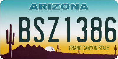 AZ license plate BSZ1386