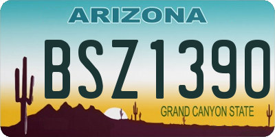 AZ license plate BSZ1390
