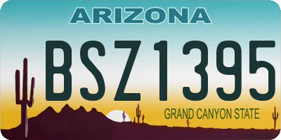 AZ license plate BSZ1395