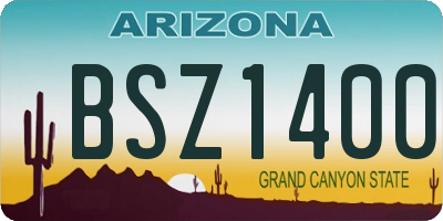 AZ license plate BSZ1400