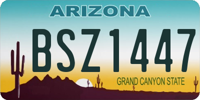 AZ license plate BSZ1447