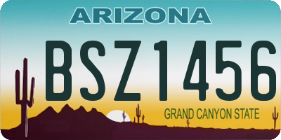 AZ license plate BSZ1456