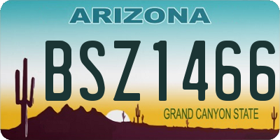 AZ license plate BSZ1466