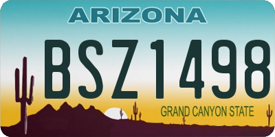 AZ license plate BSZ1498