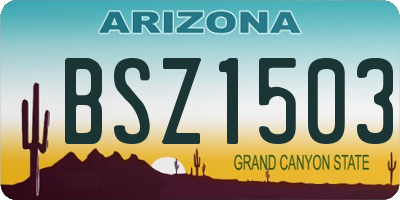AZ license plate BSZ1503