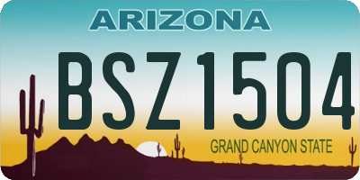 AZ license plate BSZ1504