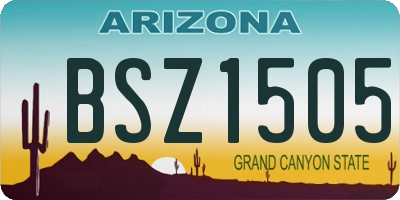 AZ license plate BSZ1505