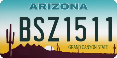 AZ license plate BSZ1511