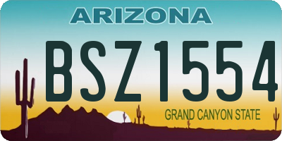 AZ license plate BSZ1554