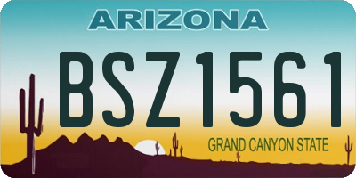 AZ license plate BSZ1561