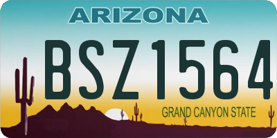 AZ license plate BSZ1564