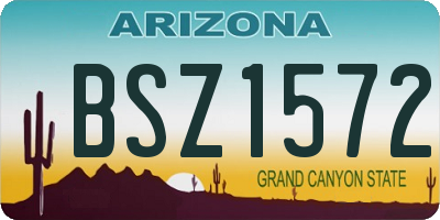 AZ license plate BSZ1572