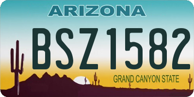 AZ license plate BSZ1582