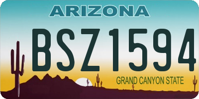 AZ license plate BSZ1594
