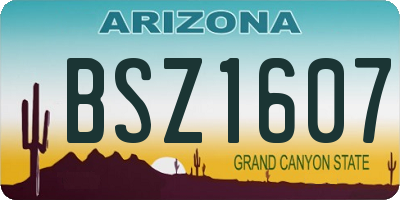 AZ license plate BSZ1607