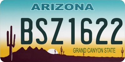 AZ license plate BSZ1622