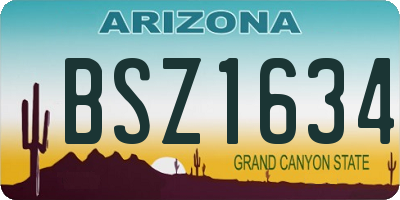 AZ license plate BSZ1634