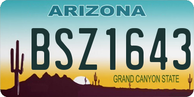 AZ license plate BSZ1643