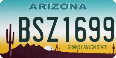 AZ license plate BSZ1699