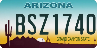 AZ license plate BSZ1740