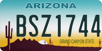 AZ license plate BSZ1744
