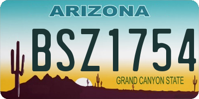 AZ license plate BSZ1754