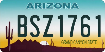 AZ license plate BSZ1761