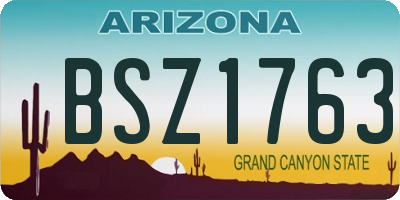AZ license plate BSZ1763