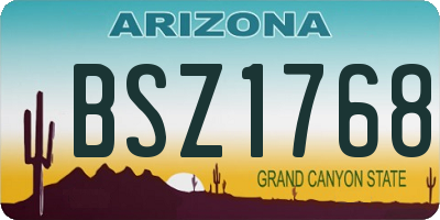 AZ license plate BSZ1768