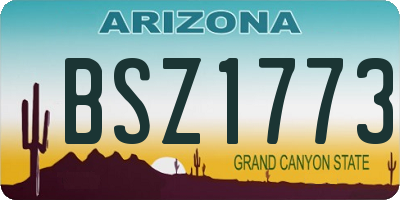 AZ license plate BSZ1773