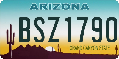 AZ license plate BSZ1790