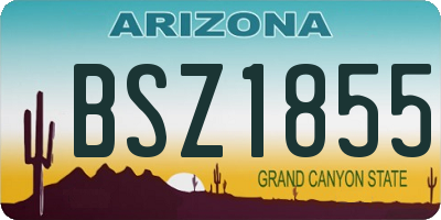 AZ license plate BSZ1855