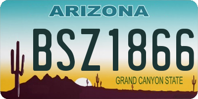 AZ license plate BSZ1866