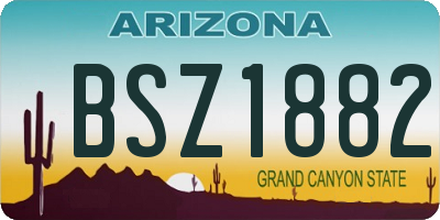 AZ license plate BSZ1882