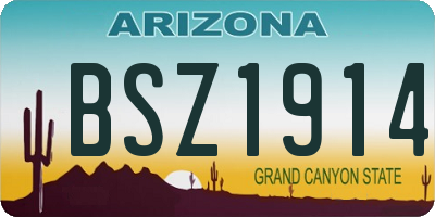 AZ license plate BSZ1914