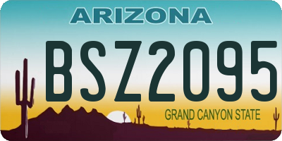 AZ license plate BSZ2095