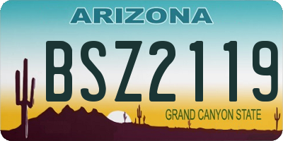 AZ license plate BSZ2119