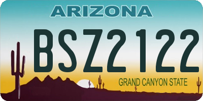AZ license plate BSZ2122
