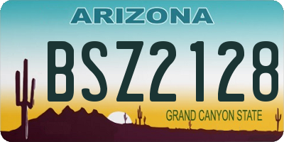 AZ license plate BSZ2128