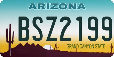 AZ license plate BSZ2199