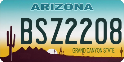 AZ license plate BSZ2208