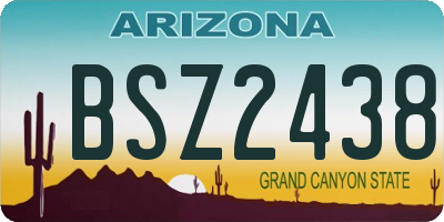 AZ license plate BSZ2438