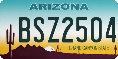 AZ license plate BSZ2504