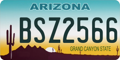 AZ license plate BSZ2566