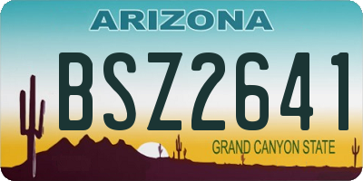 AZ license plate BSZ2641